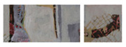 o.T., Dyptichon 40x20cm + 20x20cm; Acryl auf Holz
