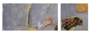 o.T., Dyptichon 40x20cm + 20x20cm; Acryl auf Holz