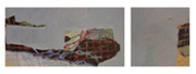 o.T., Dyptichon 40x20cm + 20x20cm; Acryl auf Holz